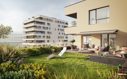 Čtvrť Emila Kolbena - střešní terasa k loftovému bytu