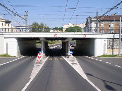 railway bridge at the railway station Usti nad Labem